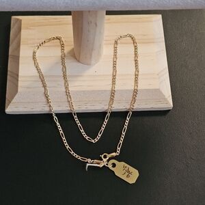 14k Gold Two Tone Necklace 16 Inch